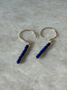 Tiny Gemstone Stick Drop Earrings