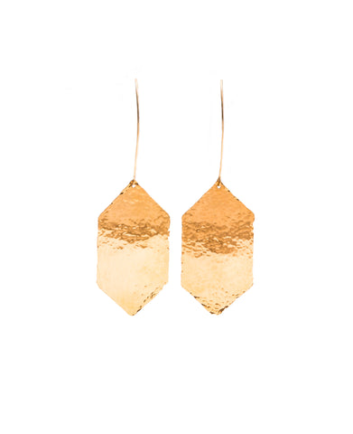 Gold Hexagon Earrings