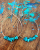Turquoise Nugget Hoops