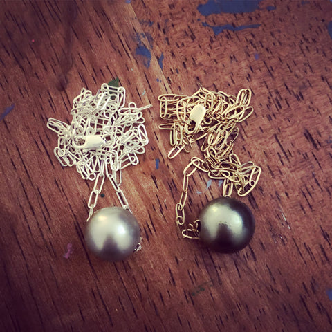 Floating Tahitian Pearl necklace
