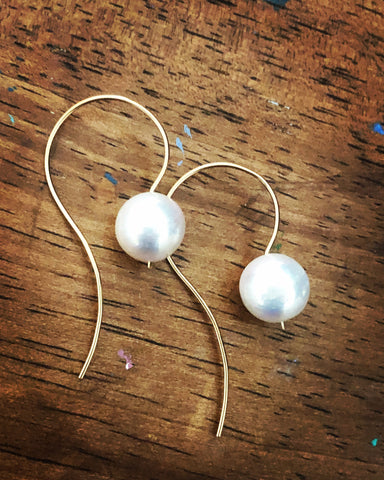 Pearl Swoop Hoops