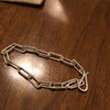 Chunky paperclip chain bracelet sterling