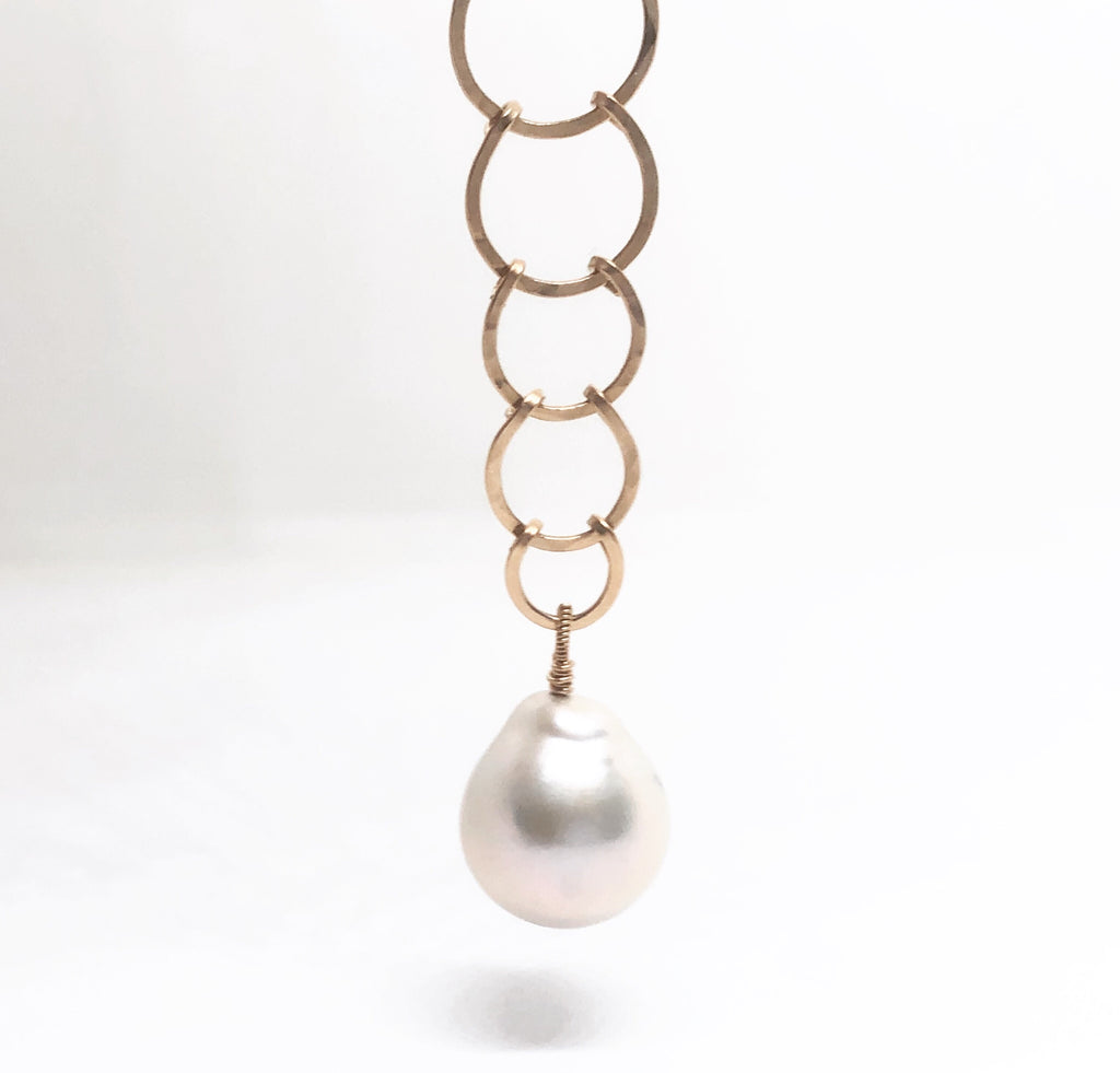 Baroque Pearl Serpentine Pendant