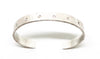 Diamond Unisex Textured Silver Cuff