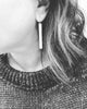 Textured Bark Wide Panel Earrings