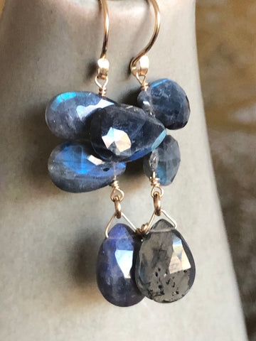 Saturated Labradorite Drop Earrings