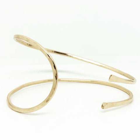 Hammered Curvy Cuff Bracelet
