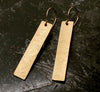 Textured Bark Wide Panel Earrings
