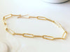 Hammered Paper Clip Chain Bracelet