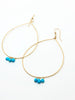 Gemstone Teardrop Hoops