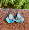 14k Labradorite and Diamond Oscar Earrings