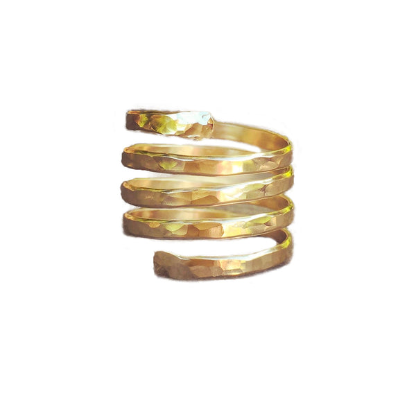 Hammered Spiral Ring