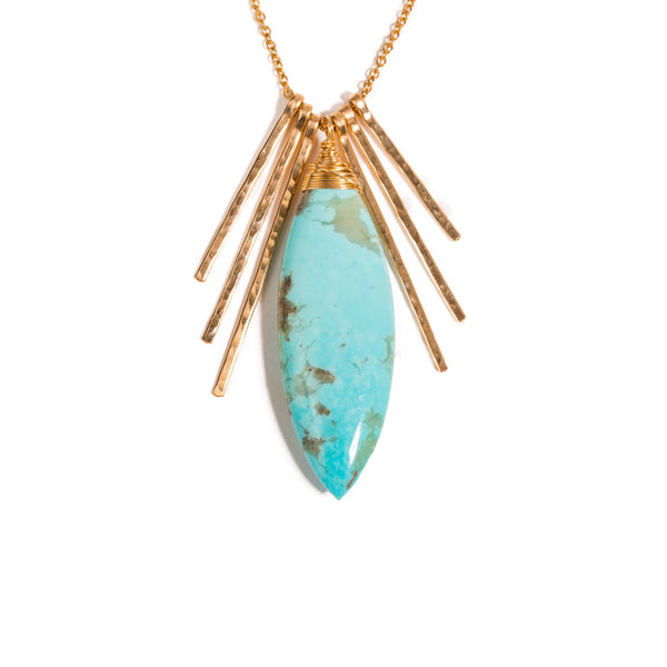 Turquoise Fringe Pendant