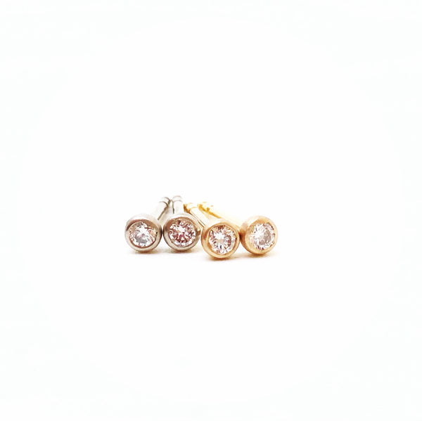 Diamond Coupe Stud Earrings