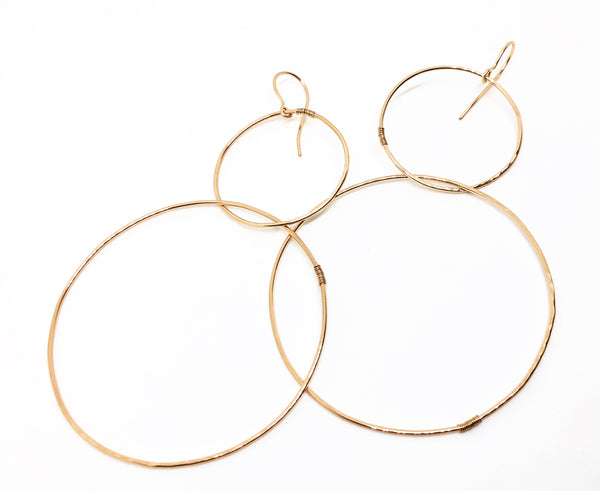Hammered Double Hoops