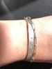 Hammered Paper Clip Chain Bracelet