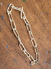 Chunky paperclip chain bracelet sterling