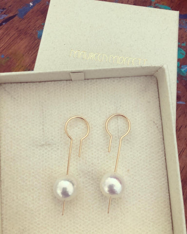 Skandi Pearl drop earrings