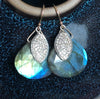 14k Labradorite and Diamond Oscar Earrings