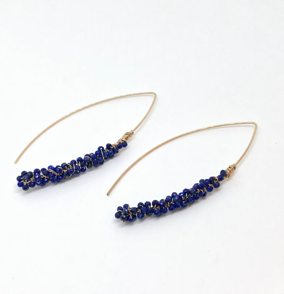 XL Gemstone Cattail Earrings