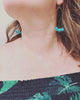 Turquoise Nugget Hoops