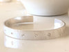 Diamond Unisex Textured Silver Cuff