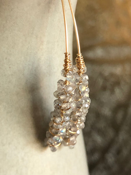 Labradorite Cattail Earrings