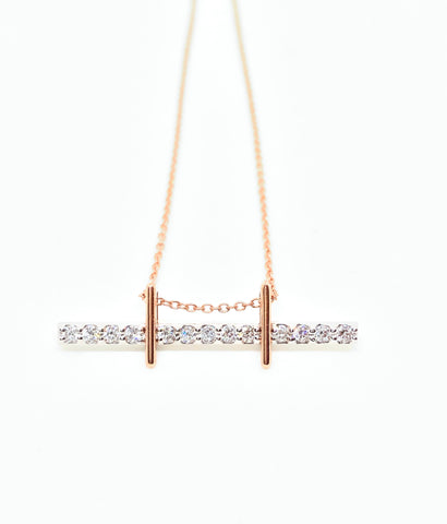 Golden Gate Diamond Bar Necklace